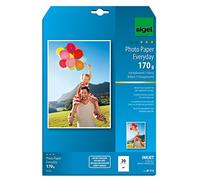 SIGEL IP713 Papel fotográfico Everyday para impresoras InkJet, tamaño A4 (21 x 29,7 cm), alto brillo, 170 g, 20 hojas