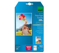 SIGEL IP719 Papel fotográfico Everyday para impresoras InkJet, tamaño 10 x 15 cm