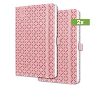 SIGEL J4111 Jolie Agenda semanal 2024, tapa dura, 13,5 x 20,3 cm, 174 páginas, rosado, 2 piezas