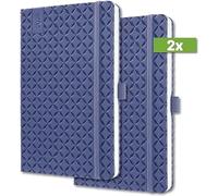 SIGEL J4122 Jolie Agenda semanal 2024, tapa dura, 9,5 x 15 cm, 174 páginas, braun, 2 piezas