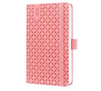 SIGEL J5110 Jolie Agenda semanal 2025, tapa dura, 9,5 x 15 cm, 174 páginas, rosa