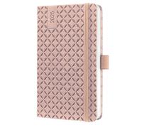 SIGEL J5130 Jolie Agenda semanal 2025, tapa dura, 9,5 x 15 cm, 174 páginas, rosado