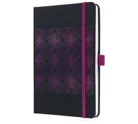 SIGEL J5213 Jolie Agenda semanal 2025, tapa dura, 13,5 x 20,3 cm, 174 páginas, negro, pink