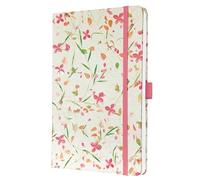 SIGEL J5307 Jolie Agenda semanal 2025, diseño Bloom Pink, 13,5 x 20,3 cm, tapa dura, 174 páginas, beige, pink
