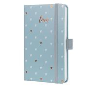 SIGEL J5334 Jolie Agenda semanal 2025, diseño Grey Love, 9,5 x 15 cm, tapa dura, 174 páginas, gris