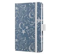 SIGEL J5348 Jolie Agenda semanal 2025, diseño Cosmic Fantasy Blue, 9,5 x 15 cm, tapa dura, 174 páginas, azul, blanco
