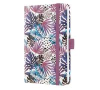 SIGEL J5354 Jolie Agenda semanal 2025, diseño Violet Jungle Fever, 9,5 x 15 cm, tapa dura, 174 páginas, púrpura, beere, azul