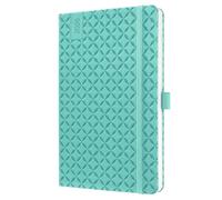 SIGEL J6103 Agenda semanal Jolie 2026-1 año - aprox A5 - Aqua Green - dos páginas = una semana - tapa dura - 80 g/m² - azul petróleo - 174 p - certificación FSC