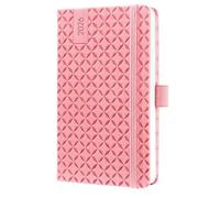 SIGEL J6110 Agenda semanal Jolie 2026-1 año - aprox A6 - Rose Pink - dos páginas = una semana - tapa dura - 80 g/m² - rosa - 174 p - certificación FSC