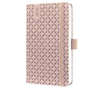 SIGEL J6130 Agenda semanal Jolie 2026-1 año - aprox A6 - pearl rose - dos páginas = una semana - tapa dura - 80 g/m² - rosado - 174 p - certificación FSC