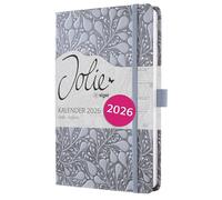 SIGEL J6361 Agenda semanal Jolie 2026-1 año - aprox A5 - Enchanted Sky - dos páginas = una semana - tapa dura - 80 g/m² - azul medio/negro - 174 p - certificación FSC