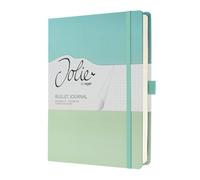 SIGEL JB102 Jolie Libreta, Gradient Sea, cuadriculado con puntos (impresión Dot), 120 g/m², 17 x 22 cm, tapa dura, 200 páginas, turquesa, verde menta