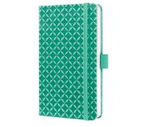 SIGEL JN132 Cuaderno de notas, A6, rayado, tapa dura, 174 páginas FSC | para ideas, diario y organización | cierre elástico, verde menta - Jolie