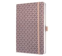 SIGEL JN137 Cuaderno de notas, A5, rayado, tapa dura, 174 páginas FSC | para ideas, diario y organización | cierre elástico, rosa empolvado - Jolie