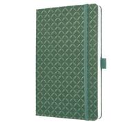Sigel JN141 Cuaderno de notas, A5, rayado, tapa dura, 174 páginas FSC | para ideas, diario y organización | cierre elástico, verde - Jolie