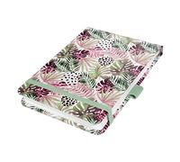 SIGEL JN354 Jolie Bloc de notas, Mintpink Jungle Fever, cuadriculado con puntos (impresión Dot), 11 x 15,8 cm, tapa dura, 158 páginas, verde menta, pink