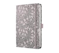 Sigel JN361 Cuaderno de notas, A5, rayado, tapa dura, 174 páginas FSC | para ideas, diario y organización | cierre elástico, negro/rosa empolvado - Jolie
