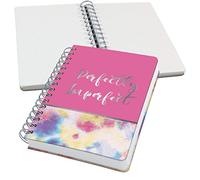 Sigel JN609 Cuaderno de notas espiral premium, 16.8 x 21.5 cm, punteado, tapa dura, motivo batik, rosa/amarillo/azul, Jolie