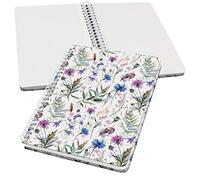 SIGEL JN618 Jolie Libreta de espiral, Misty Meadows, cuadriculado con puntos (impresión Dot), 100 g/m², 16,2 x 21,5 cm, tapa dura, 120 páginas, violett, azul, verde