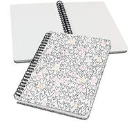 SIGEL JN620 Jolie Libreta de espiral, Wild Hearts, cuadriculado con puntos (impresión Dot), 100 g/m², 16,2 x 21,5 cm, tapa dura, 120 páginas, negro, pink, naranja