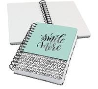 SIGEL JN623 Jolie Libreta de espiral, Curly Mint, cuadriculado con puntos (impresión Dot), 120 g/m², 16,8 x 21,5 cm, tapa dura, 240 páginas, verde menta, negro, blanco