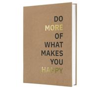 Sigel JN805 Libreta Jolie - Pure Happiness - aprox A5 - rayado - tapa dura - negro/marrón/dorado - 192 p - 100 g/m² - certificación FSC