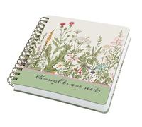 Sigel JQ200 Libreta de espiral Jolie - Wild Herbs - aprox A5 cuadrado - cuadriculado con puntos (impresión Dot) - tapa dura - verde tilo/gris claro/rosa/naranja - 240 p - 120 g/m² - certificación FSC