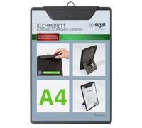 SIGEL KB110 Portacartas con clip - 1 unidad - A4 - antracita