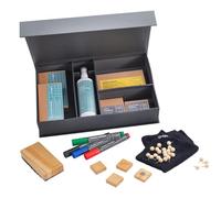 SIGEL Kit de inicio 36 x 23 cm | BA310, 4 rotuladores, 25 chinchetas, 4 imanes, borrador, paño magnético y spray