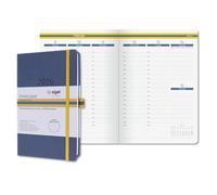 Sigel L2606 Agenda semanal Linescape 2026-53 semanas - aprox A5 - azul/amarillo - dos páginas = una semana - tapa dura - 80 g/m² - 176 p - certificación FSC