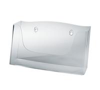Sigel LH118 Porta-folletos de pared acrylic, con 1 compartimento, acrilico resistente a UV, para A4 transversal, 1 und.