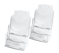 Sigel LH130 Porta-folletos de sobremesa acrylic, con 3 compartimentos, acrilico resistente a UV, para A4 (2 unds)