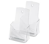 Sigel LH313 Porta-folletos de sobremesa acrylic, con 1 compartimento, acrilico resistente a UV, para DL, 2 unds