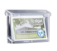 Sigel LH326 Tarjetero para exterior, de puerta o pared, acrilico resistente a UV, para 60 tarjetas, 1 ud