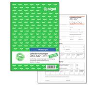 Sigel LO519 - Minijobs - Hoja de pagos (versión a partir del 01.07.2013, A5, 50 hojas, papel de calco azul)