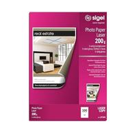 SIGEL LP144 Papel foto p. impr. Láser/copiad. color, A4, 200 g, 100 hojas