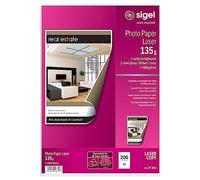 Sigel Papel fotográfico LP343 para impresora láser/copiadora color A3 135 g 200 hojas