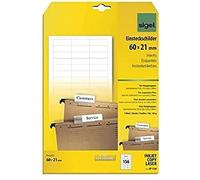 SIGEL LP720 Etiquetas Index para carpetas colgantes para Leitz/Falken, 185g, 156 unds.