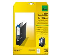 SIGEL LP734 Lomos de PC para archivadores, 53x190 mm (A4), 185 g, 100 unds.=20 hojas