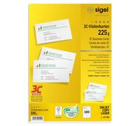 Sigel LP795 Tarjetas de visita, 3C, imprimible, 85x55 mm (A4), 225 g, 100 unds,