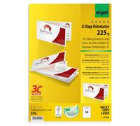 Sigel LP838 Tarjetas de visita plegadas, 3C impresión por las dos caras, imprimi