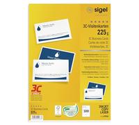 Sigel LP850 Tarjetas de visita, 3C impresión por las dos caras, imprimible, 85x55 mm (A4), 225 g, 100 unds, 10 hojas
