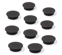 SIGEL MU196 Imanes para pizarras blancas, pizarras magnéticas, neveras, sujeción fuerte, negro, Ø 25 mm, 10 unidades.