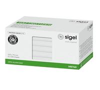 SIGEL Notas adhesivas reposicionables 12,50 x 6,60 cm | HN760, papel reciclado, Ángel Azul, blanco, 6 blocs de 100 hojas