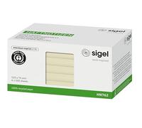 SIGEL Notas adhesivas reposicionables 12,50 x 6,60 cm | HN762, papel reciclado, Ángel Azul, amarillo, 6 blocs de 100 hojas