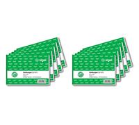Sigel QU libro 615 recibo, a prueba de falsificaciones, cruz-A6, 50 hojas, 10-pack