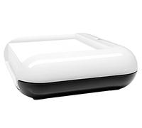 SIGEL SA102 Porta tacos Eyestyle white, blanco/negro, incluye taco de papel encolado, con sostenedor de bolígrafo, 110x40x110 mm