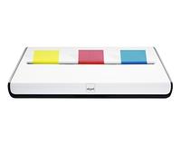 SIGEL SA109 Dispensador de banderitas adhesivas Eyestyle white, blanco/negro,con banderitas adhesivas (3x50), 135x12,5x82 mm
