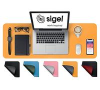 SIGEL SA601 Vade de escritorio - impermeable - imitación de cuero - gelb, gris -