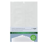 SIGEL SM182 Fundas transparentes dobles - A4 plegado - 10 unidad